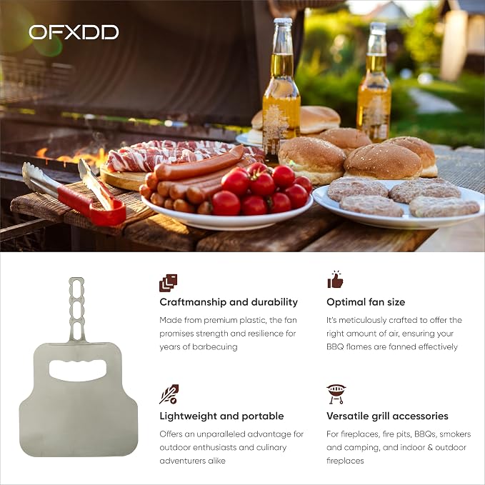 Heat Resistant Plastic Barbecue Hand Fan BBQ Flame Blower, Bbq hand fan color - Image 4