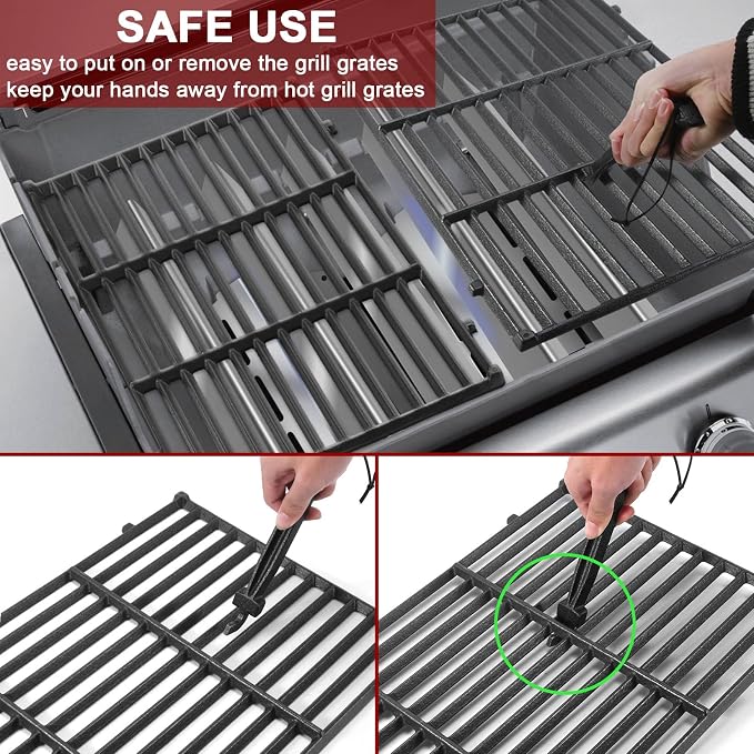 GasSaf 19.5" Grill Grates and Cooking Grate Lifter - Image 5