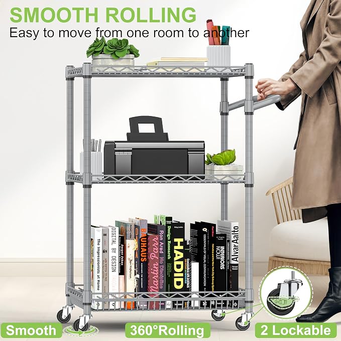 3 Tier Rolling Utility Carts - Image 5