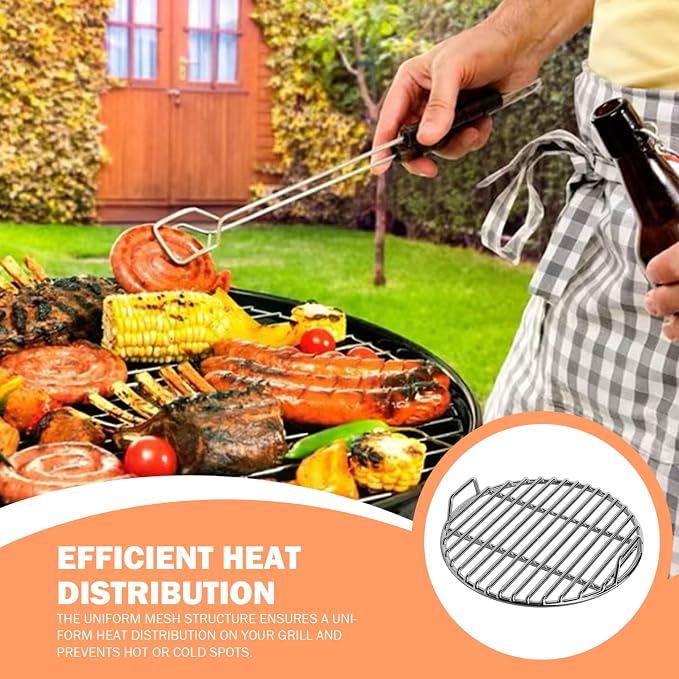 Stainless Steel Grill Grate, Extra Thick Round Cooking Grill Grates Replacement - Image 2