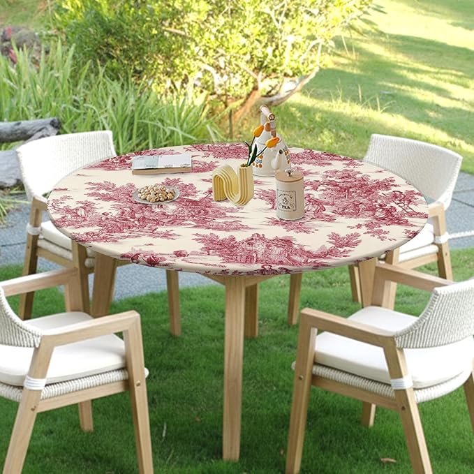 French Country Round Fitted Tablecloth - Image 7
