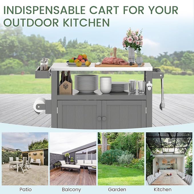 Weatherproof HIPS Outdoor Kitchen Island - Image 7