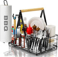 Grill Caddy with Paper Towel Holder, Picnic BBQ Condiment Utensil Organizer by GUIBUKEYAN