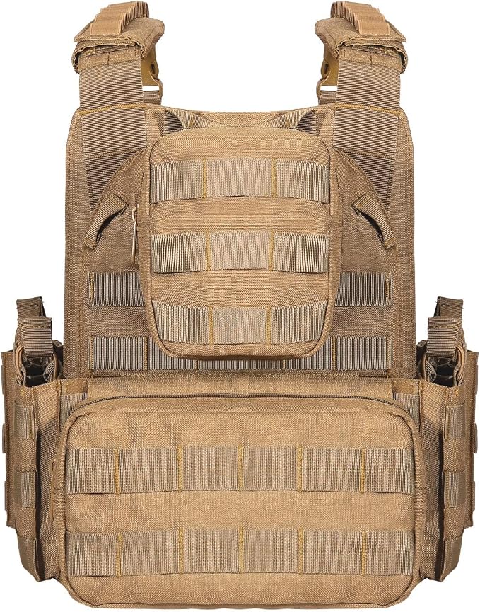 BOMTURN 1000D Tactical Vest for Men Quick Release Modular Vest Adjustable Vest - Image 3
