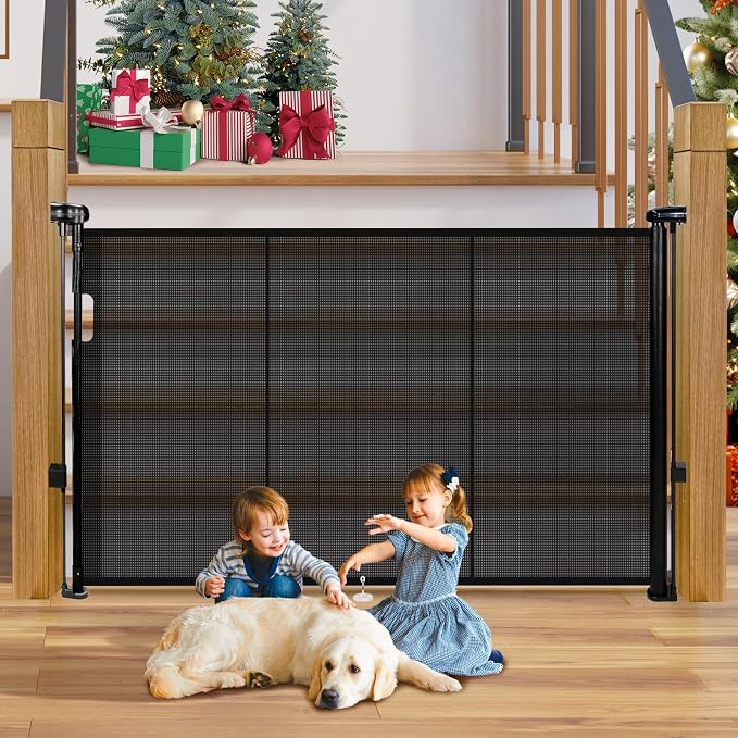 42" Extra Tall Retractable Baby Gates Dog Gate by Pravoluxmax