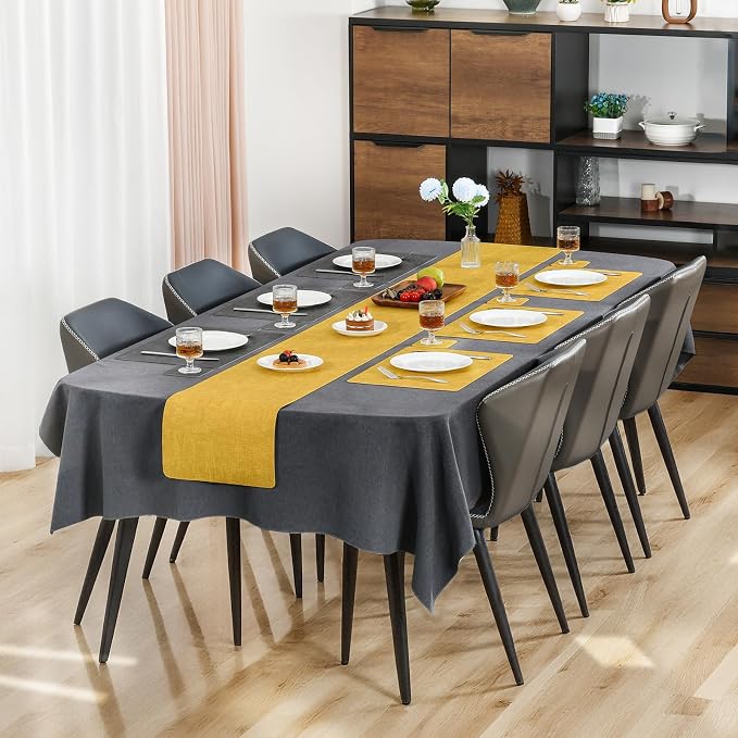 Myir JUN Dual Sided Placemats, Faux Leather Set of 6 Indoor/Outdoor Square - Image 3