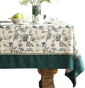 patdrea Designer Green Linen Long Table Cloth by Welcometopatdrea