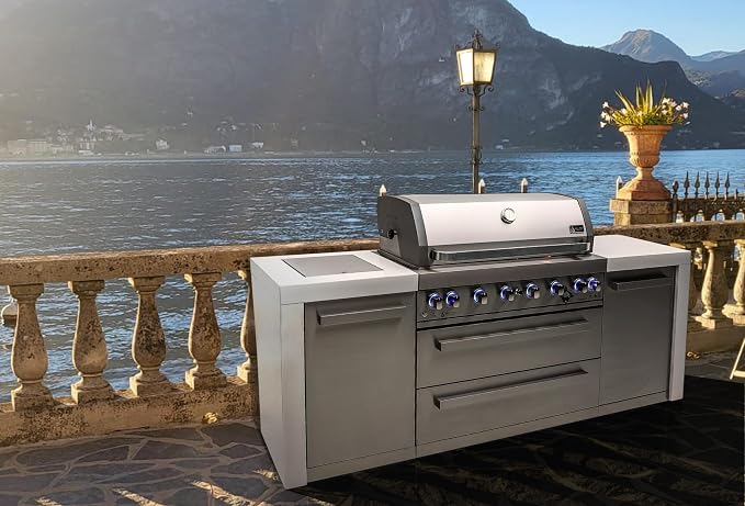 Mont Alpi 805 MAi805-D 6-Burner 115000 BTU Stainless Steel Outdoor Kitchen - Image 5