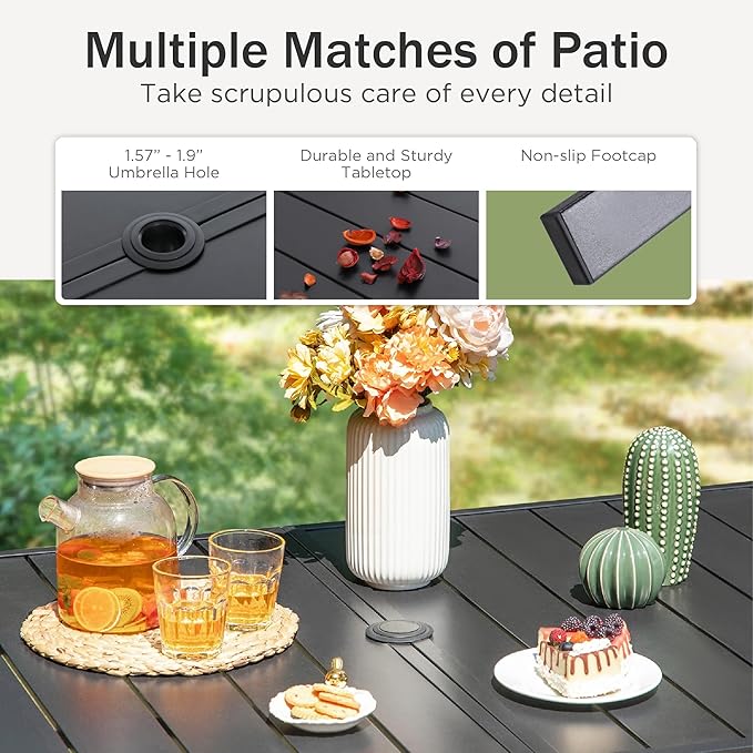PHI VILLA 7 Piece Patio Dining Set - Image 5