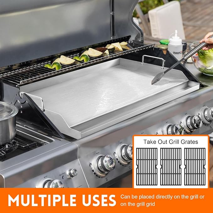 GGC Universal Griddle for Gas Grills, Stainless Steel Griddle for Camping Stove - Image 5