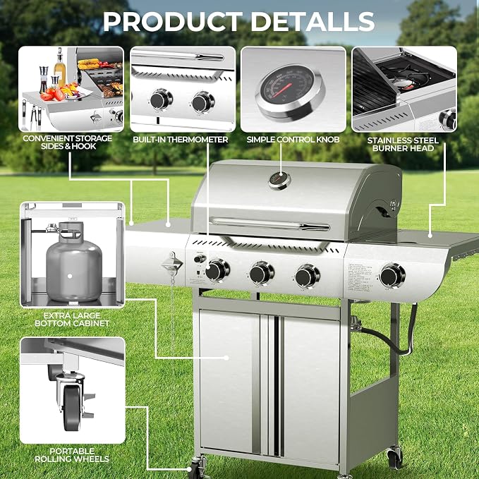 3-Burner Propane Gas Grill - Image 5