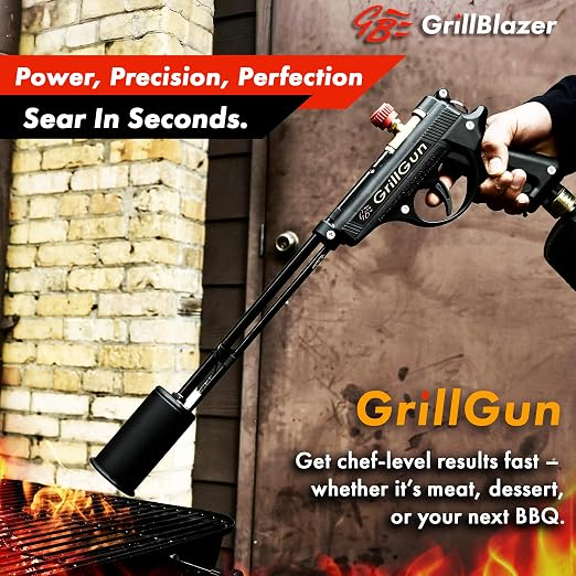 Grillblazer GrillGun Handheld Propane Charcoal Torch – 400, 000+ BTU Flame Torch - Image 2