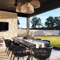 PURPLE LEAF 9 Pieces Outdoor Dining Set All Weather Wicker Patio Dining Set by Unknown
