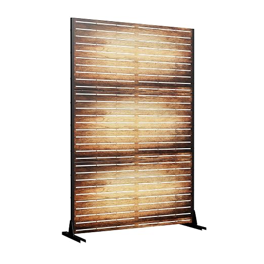 Casaphoria 72" H x 47" W Metal Outdoor Privacy Screen, Freestanding Decorative - Image 3