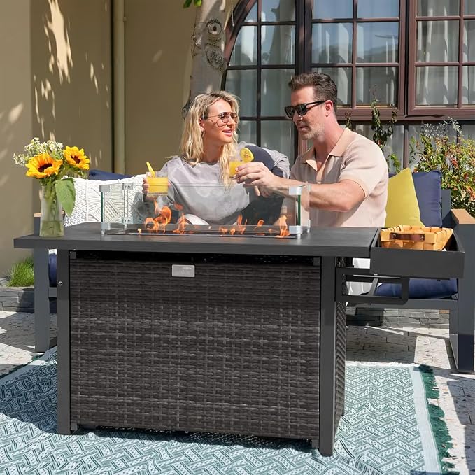 Sundale Outdoor 52 Inch Outdoor Fire Pit Table, 000 BTU Propane Fire Pits - Image 9