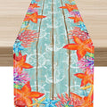 Blue Starfish Table Runner, Nautical Beach Wooden Ocean Table Runner Seasonal by Unknown