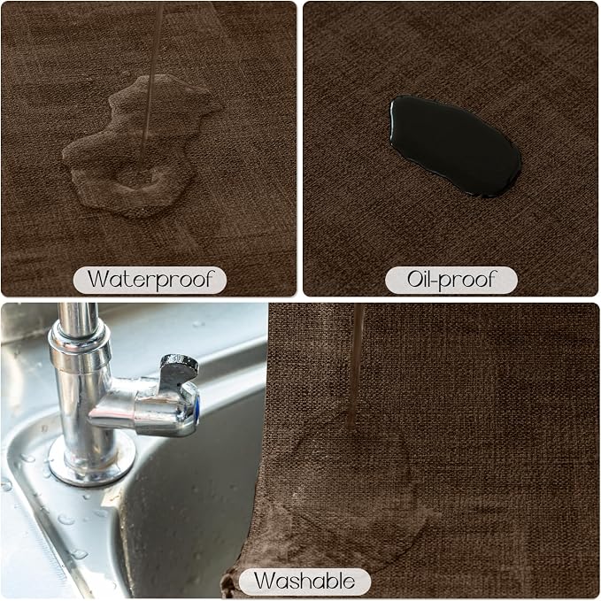 Romanstile Reversible Vinyl Placemats Set of 4, Faux Leather 100% Waterproof - Image 4