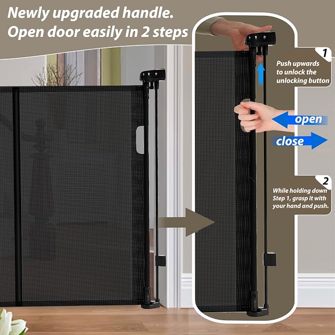 150" Extra Wide Retractable Baby Gates Dog Gate - Image 6