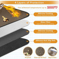 Grill Pad Floor Mat, Anti-Slip Fiberglass, Brown, 24 x 42 Inch
