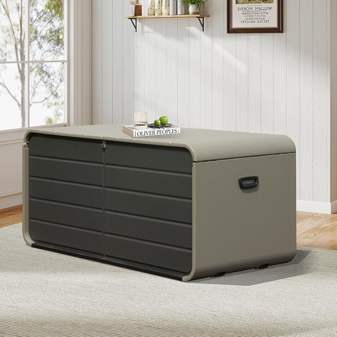 Domi 160 Gallon Outdoor Storage Box – Waterproof, UV-Resistant Deck Box - Image 9