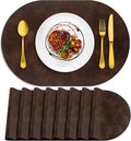 ADRIMER Placemats, Heat Resistant Oval Placemats Set of 8 Washable 12 x 17 Inch by Adrimersdreamistobeanindispensablecompanioninyourlife