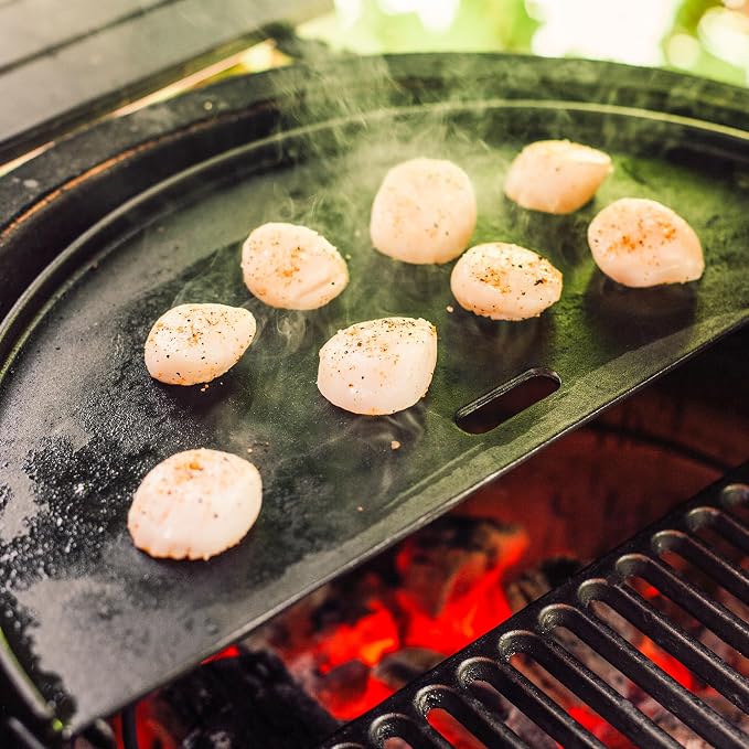 Kamado Joe Half-Moon Cast Iron Reversible Flat-Top Griddle - Image 6