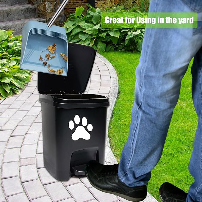 Tebiete Dog Poop Trash Can Outdoors Pet Waste Station - Image 5