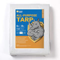 GUARD SHIELD White Tarp 6x8 Feet Medium Duty All Purpose Poly Tarps Cover 7mil by GUARDSHIELD
