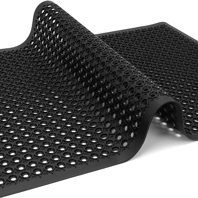 Restaurant Anti Fatigue Mat, Outdoor Rubber Floor Bar Mat by VECKYJL
