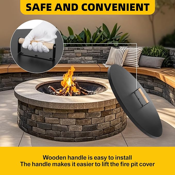 G GOOD GAIN Firepit Lid Round 30 Inch - Image 6