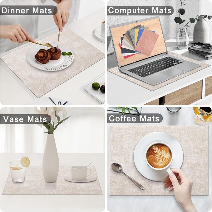 Homaxy Faux Leather Heat Resistant Placemats - Image 6