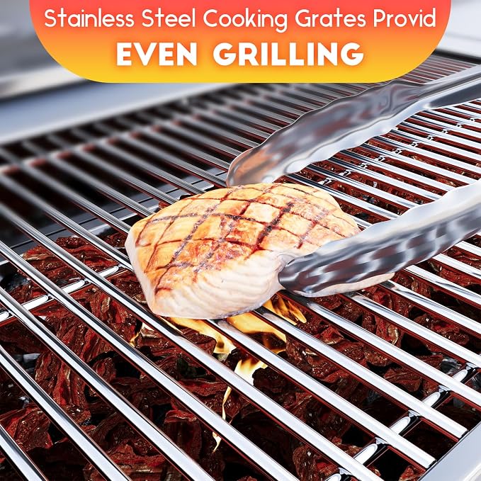 19.5" Solid Stainless Steel Cooking Grill Grates Replacement - Image 7