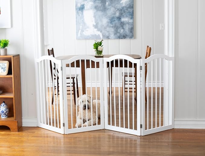 INTERNET'S BEST Arched Top Dog Gate | 4 Panel, and Porch | Portable, Extra Wide - Image 8