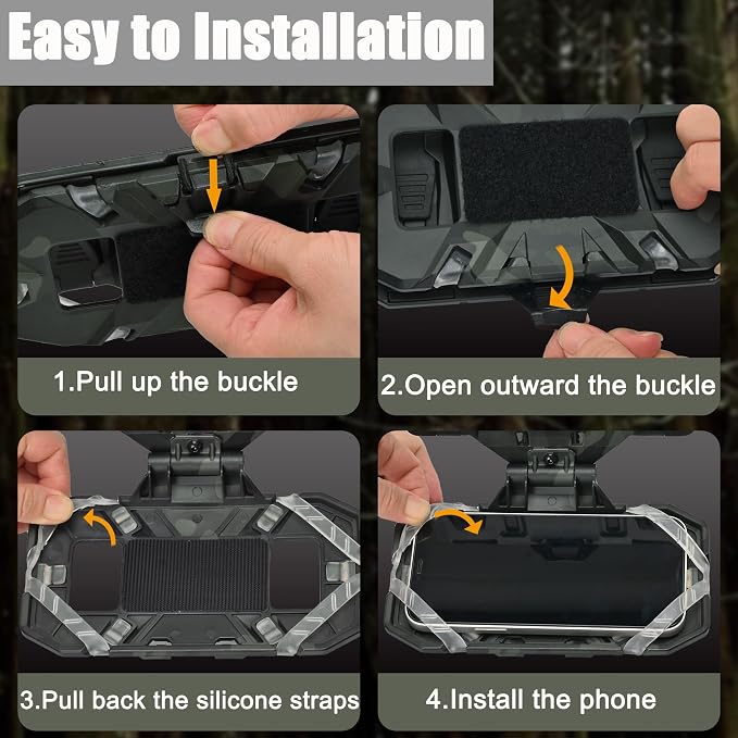 Tactical Plate Carrier Phone Mount, Universal Molle Phone Holder, Tactical - Image 5