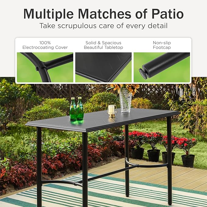 PHI VILLA Outdoor Patio Bar Table - Image 4