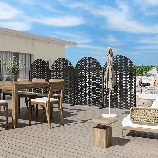 Casaphoria 72" H x 47" W Arched Metal Privacy Screen - Image 5