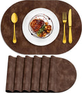 ADRIMER Placemats, Heat Resistant Oval Placemats Set of 6 Washable 12 x 17 Inch by Adrimersdreamistobeanindispensablecompanioninyourlife