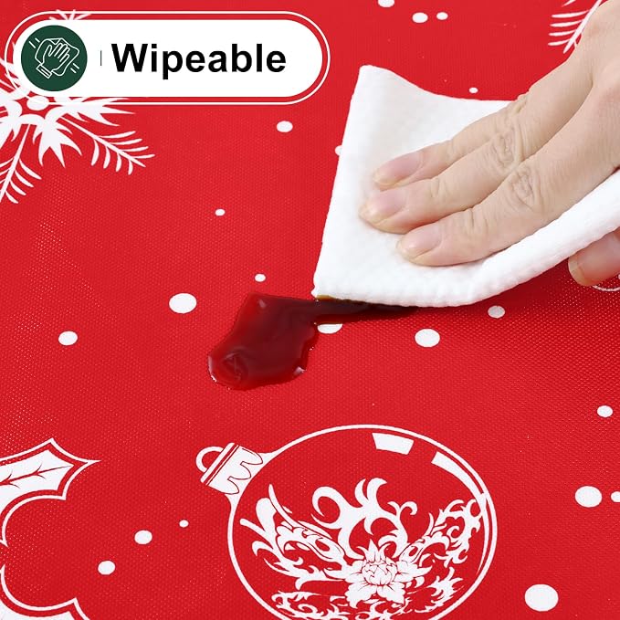 misaya Rectangle Waterproof Vinyl Table Cloth, Wipeable Tablecloth - Image 6