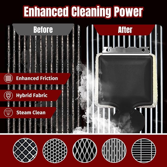SHINESTAR Bristle-Free Griddle Cleaning Kit – BBQ Steam Grill Brush - Image 3