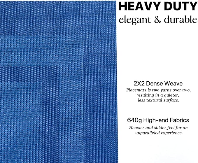 LEXMORE PlaceMats Set of 12 Vinyl/Plastic Woven Place Mats - Image 3