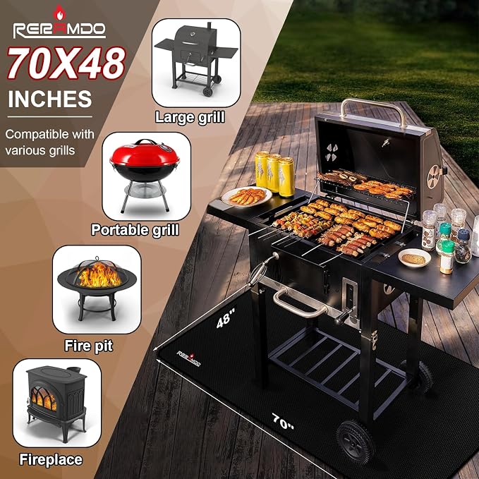Large 70 X 48 Inch Under Grill Mats - Image 4