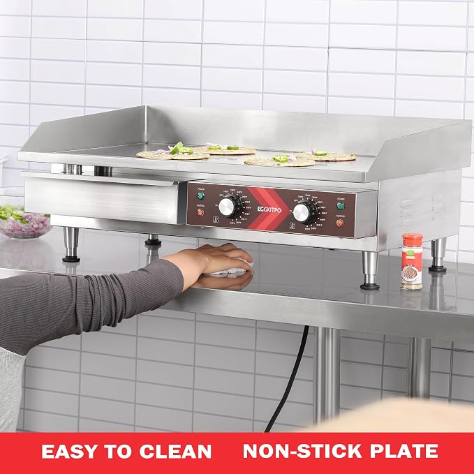 EGGKITPO Commercial Electric Griddle 29 Inch Large Countertop Griddle Non-Stick - Image 4