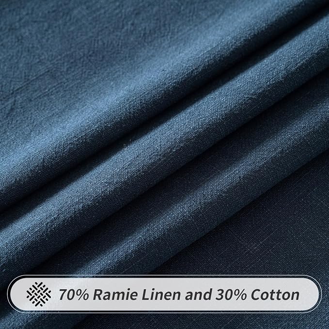 MIULEE Linen Cotton Blend Tablecloth Rectangle, Luxury Waterproof Stain - Image 5