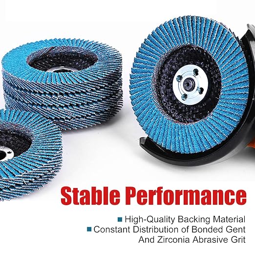 EZARC Flap Disc 4 1/2 Inch for Anger Grinder, Type 29 Abrasive Grinding Wheel - Image 3