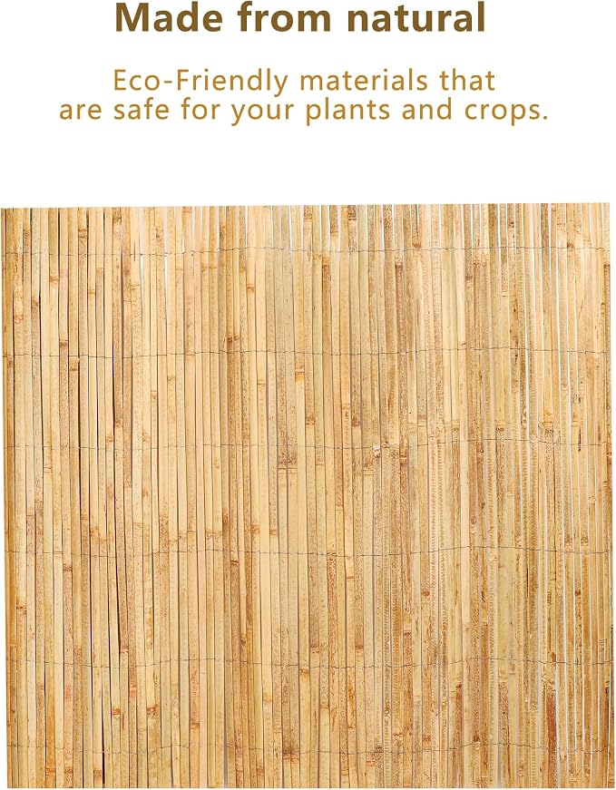 4ft x 13ft Natural Bamboo Slat Screening Roll, Outside Bamboo Privacy Fencing - Image 6