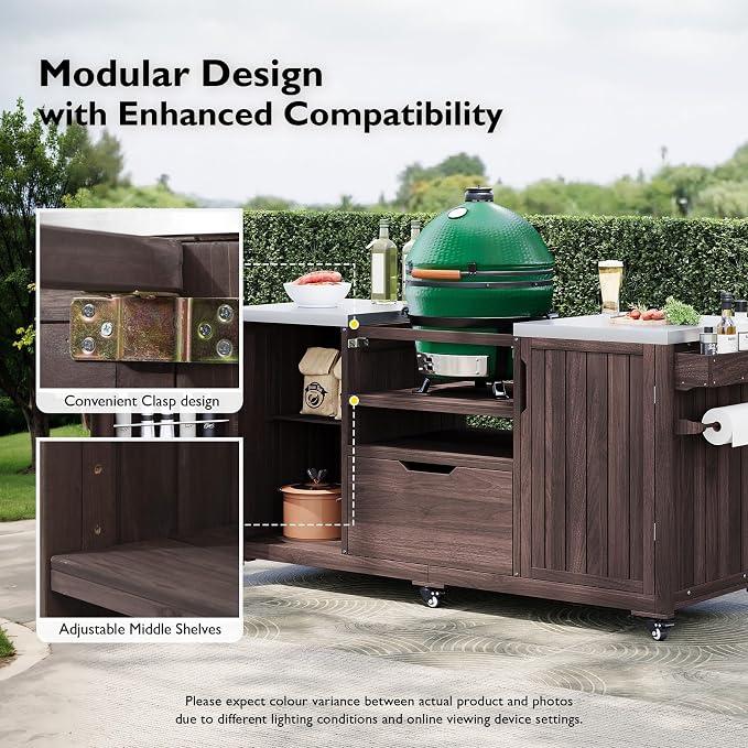 66.5" Outdoor Kitchen Island - Image 5