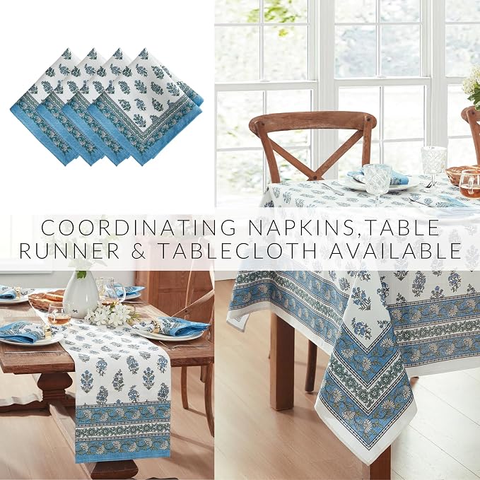 Elrene Home Fashions Tropez Paisley Block Print Coastal Stain & Water Resistant - Image 5