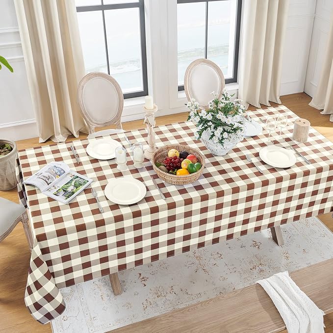 Softalker Gingham Checkered Tablecloth Rectangle - Image 2