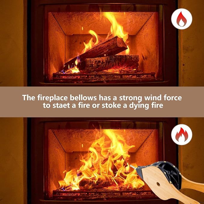 Fireplace Bellows, Large Air Blower - Image 5