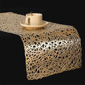 FAVE Gold Table Runners 36 Inches Heat Resistant Table Runner Flower Shaped by FAVE